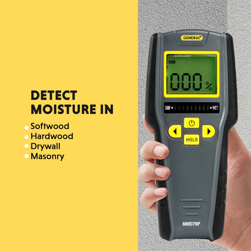 General Tools مقياس الرطوبة الرقمي من جنرال تولز MMD7NP - مستشعر الرطوبة - بدون دبابيس وغير جراحي - Image 3